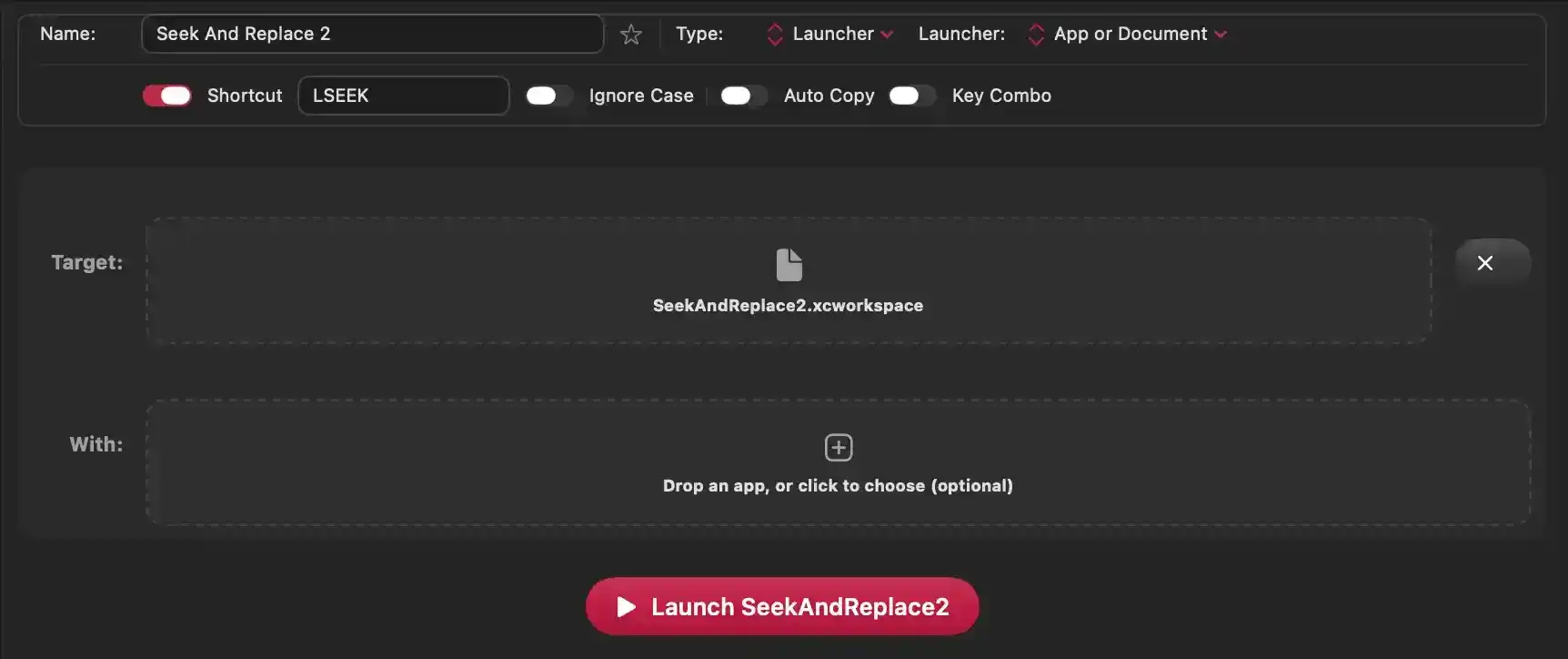 Defines a snippet that opens a file, document, or application, either directly o