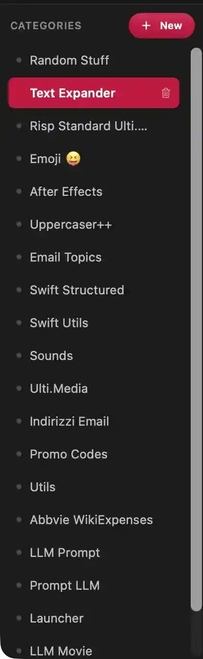 Category Sidebar
